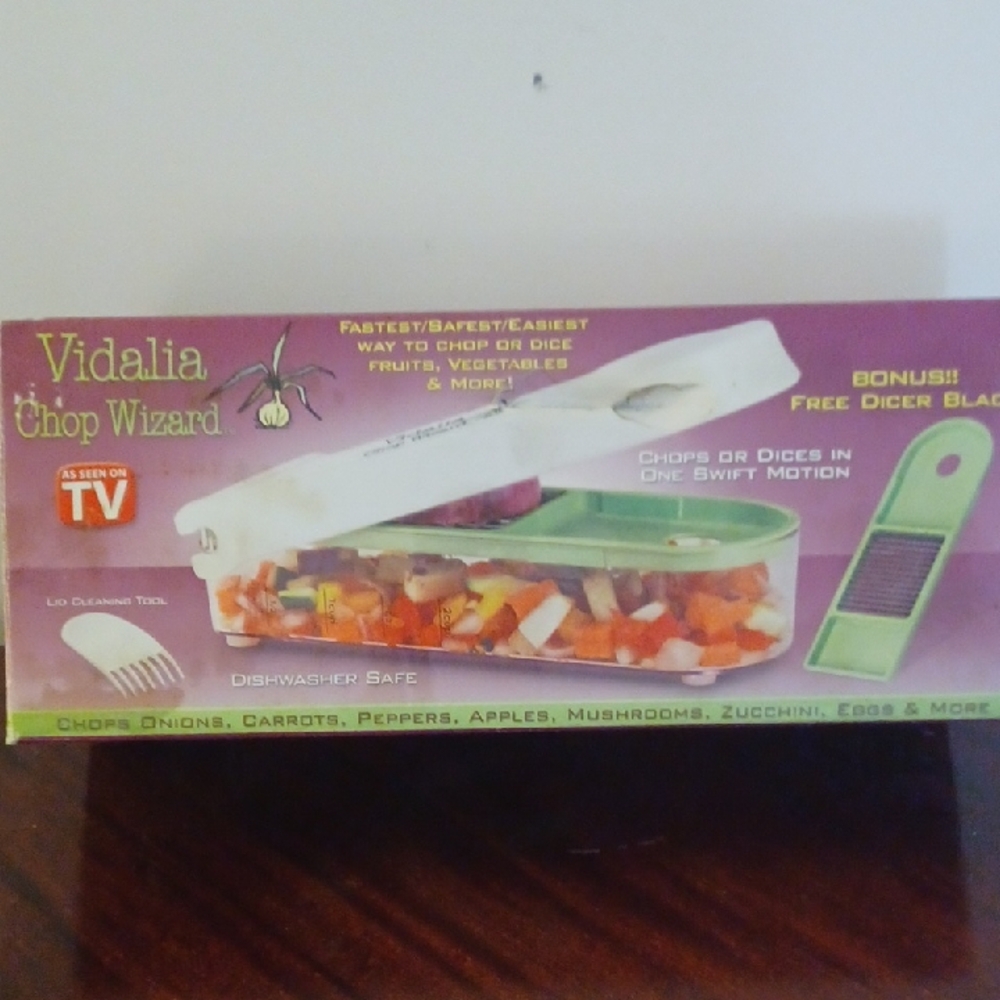 Vidalia Chop Wizard Kitchen Dicer - Green & White